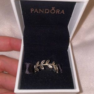 Pandora olive branch laurel wreath ring